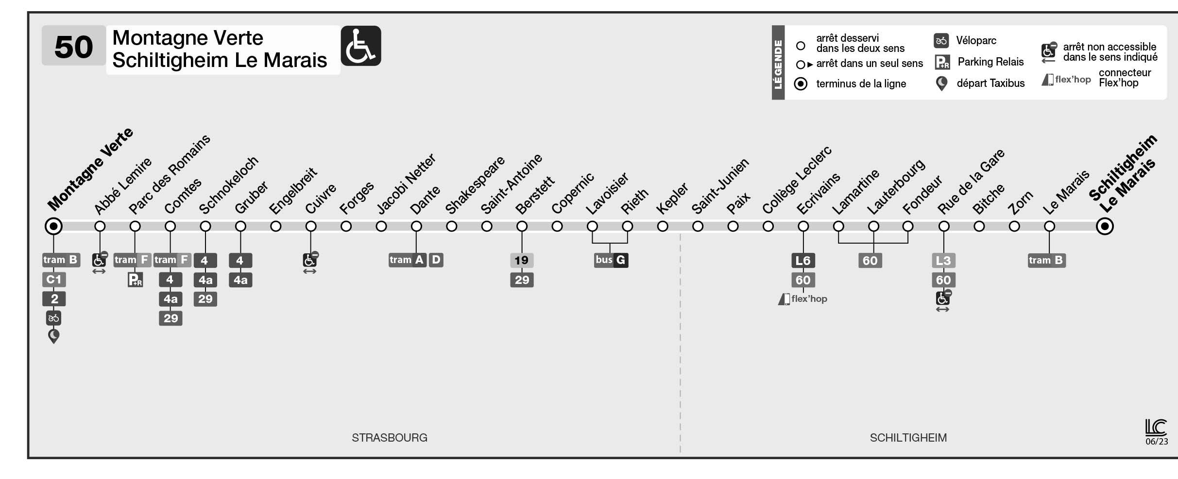 Plan de la ligne 50